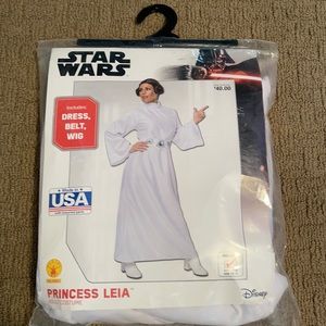 NWT Disney Star Wars Adult Princess Leia Costume Medium 10-14
